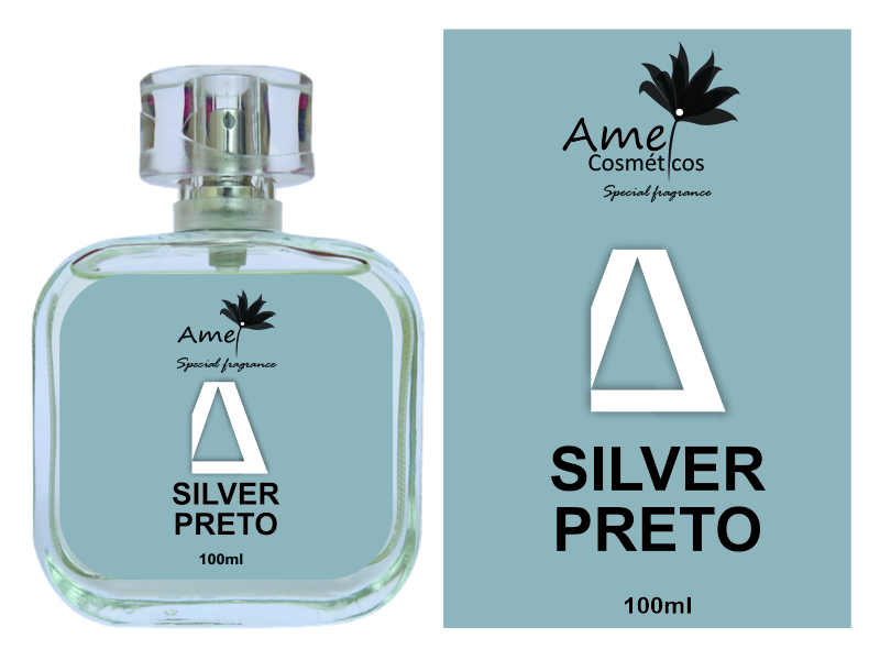 Perfume Amei Cosmticos Silver Preto 100ml