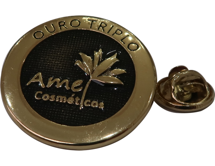 Pin Qualificao Ouro Triplo (Boton Personalizado)