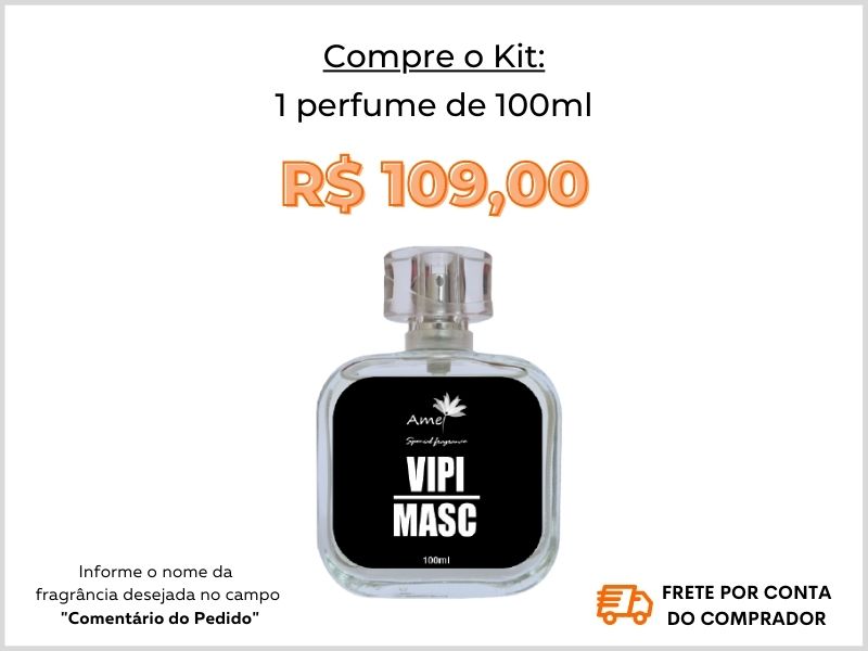 Kit com 1 perfume de 100ml + site + loja virtual Amei Cosmticos